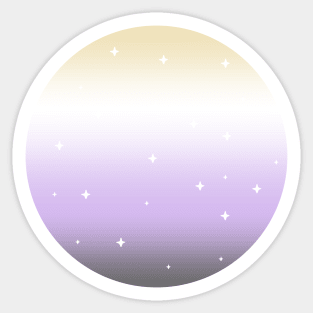 Starry Night Nonbinary Pride Sticker